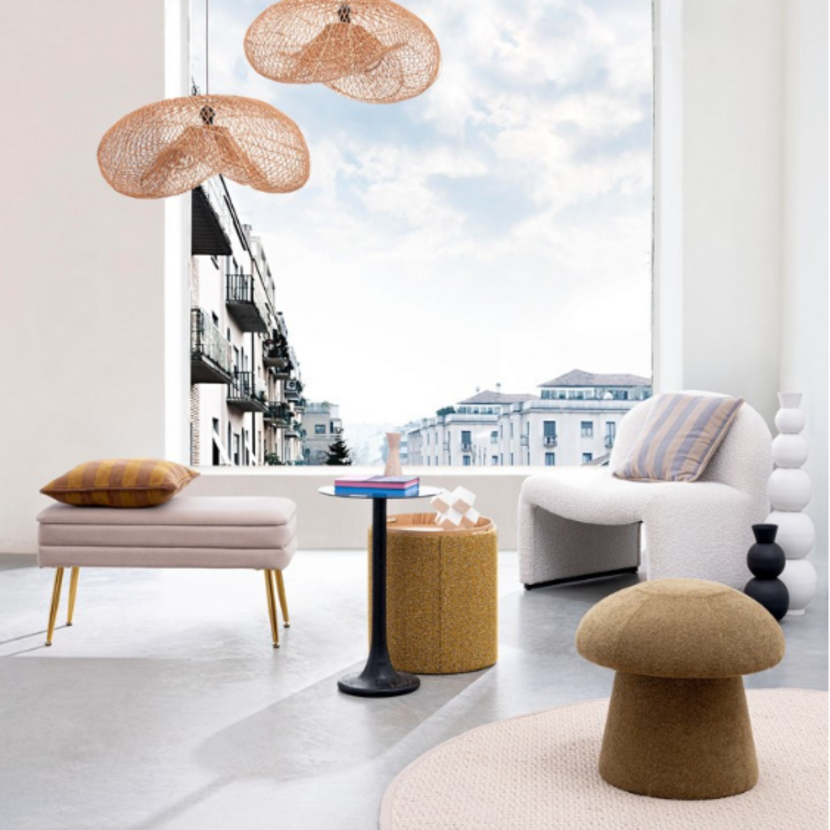 BT CASSILLA  Beige design Upholstered indoor armchair